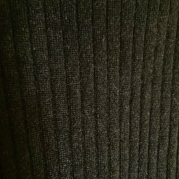 Vintage Y2K Calvin Klein Collection Black Ribbed Mohair Column Midi Skirt S - Picture 9 of 10